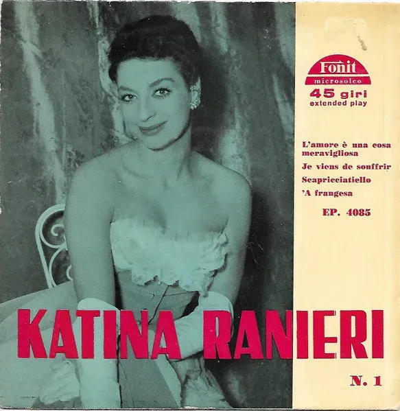 Katyna Ranieri L'Amore È Una Cosa Meravigliosa vinile 7" EP 1956
