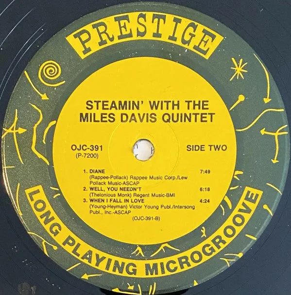 Miles Davis Quintet Steamin' vinile LP rimasterizzato VG+