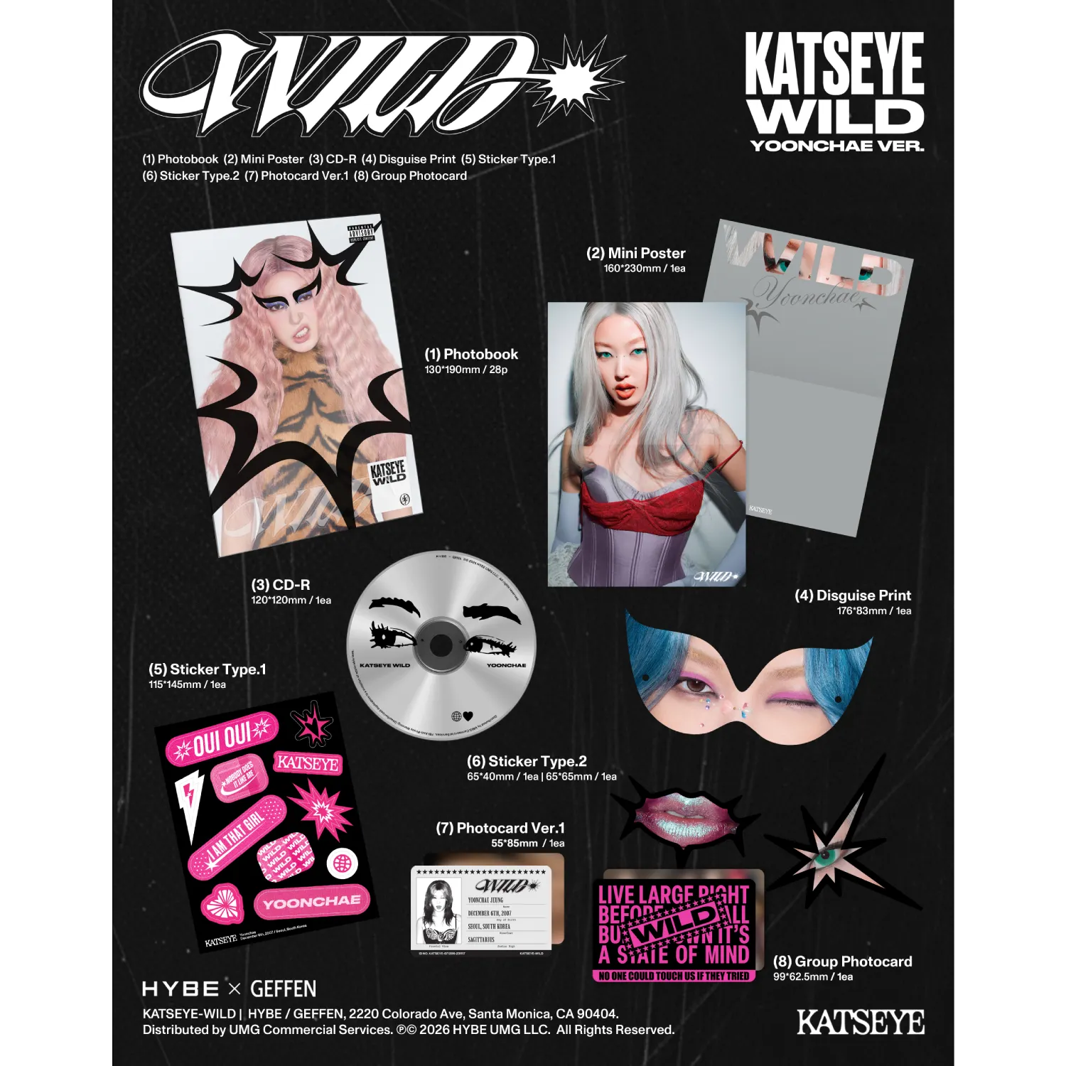 KATSEYE WILD CD EP versione Yoonchae photocard