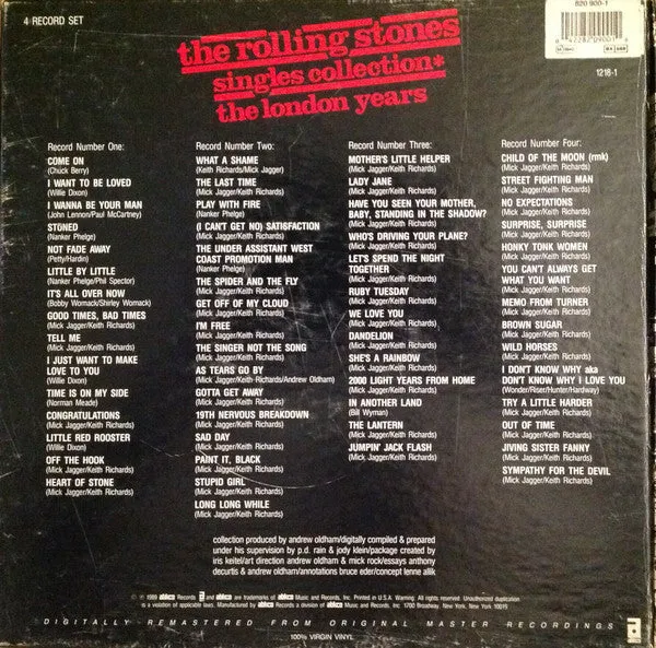 Rolling Stones London Years Box 4LP rimasterizzati