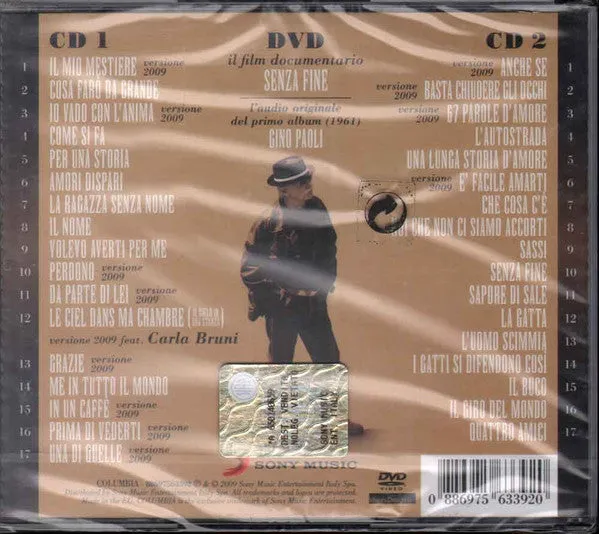 Gino Paoli Senza Fine 2CD+DVD cofanetto 2009