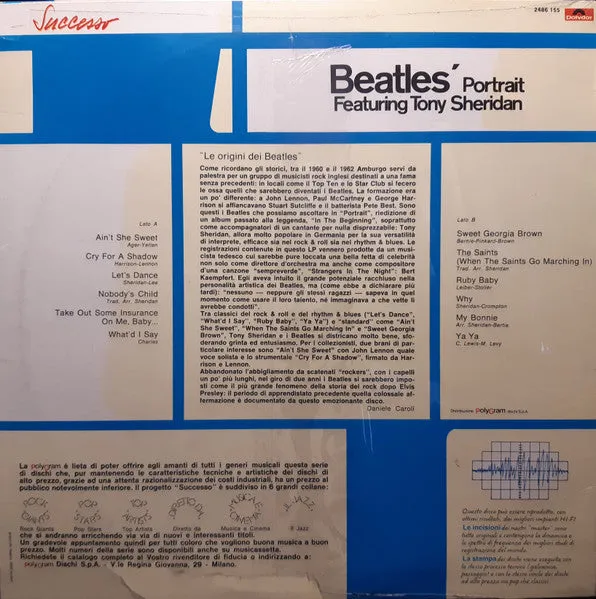 Beatles Tony Sheridan Beatles' Portrait LP compilation 1980