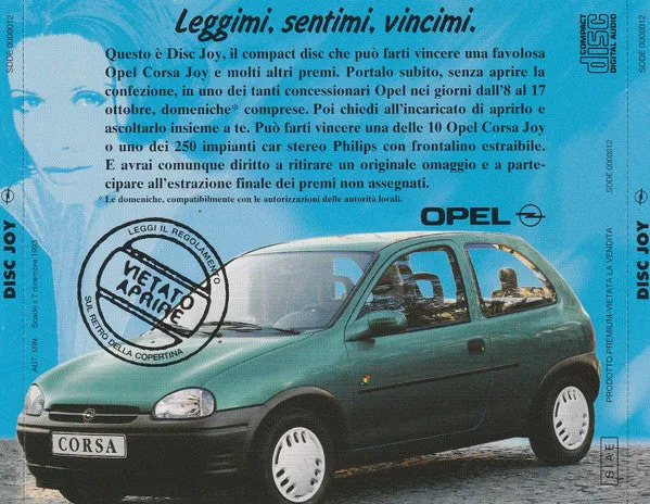 Various Disc Joy Music Opel Corsa Joy CD promo house