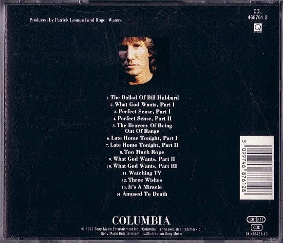 Roger Waters Amused To Death CD QSound usato NM