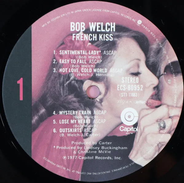 Bob Welch French Kiss LP pop rock 1977 VG+