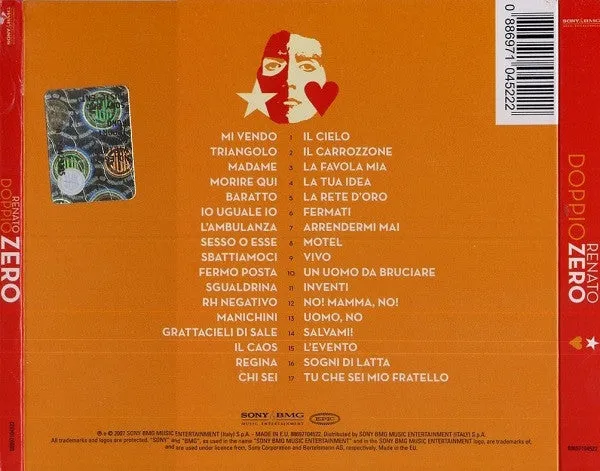 Renato Zero Doppio Zero doppio CD 2xCD pop