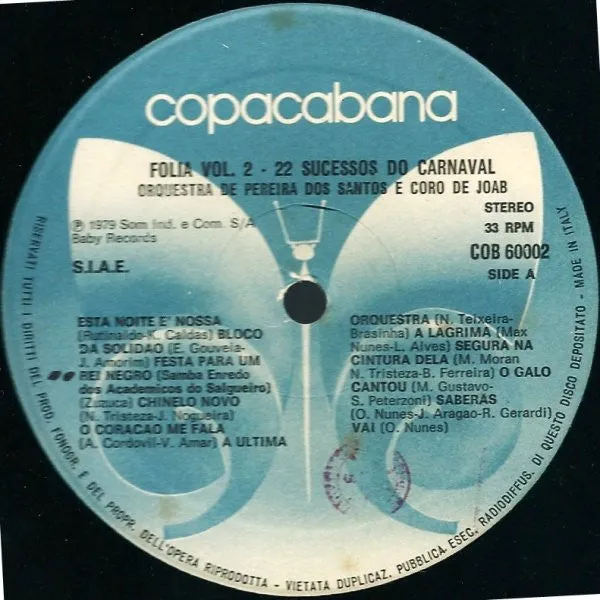 Orquestra Pereira Folia Vol.2 vinile LP samba 1979