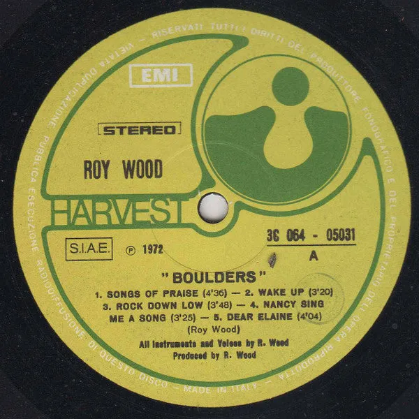 Roy Wood Boulders LP album gatefold 1973 pop rock