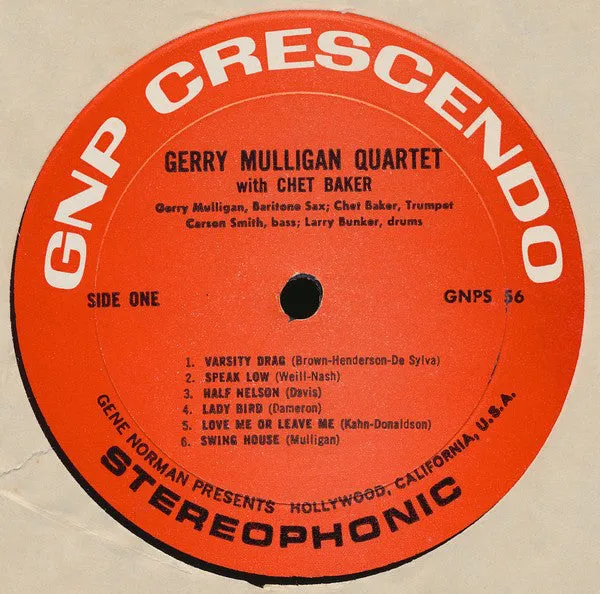 Gerry Mulligan Chet Baker vinile LP compilation cool jazz