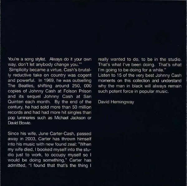 Johnny Cash Classic Johnny Cash CD compilation 15 brani