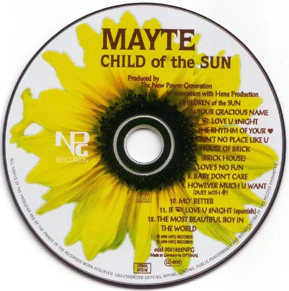 Mayte Child Of The Sun CD album funk usato