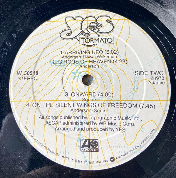 Yes Tormato LP vinile Italia 1978 prog rock