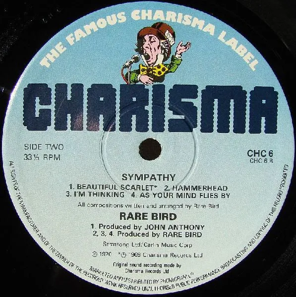 Rare Bird Sympathy LP compilation prog Charisma