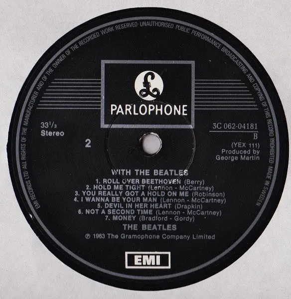 Beatles With The Beatles vinile LP ristampa italiana beat VG+
