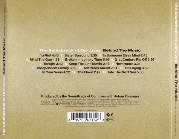 The Soundtrack Of Our Lives Behind The Music CD album