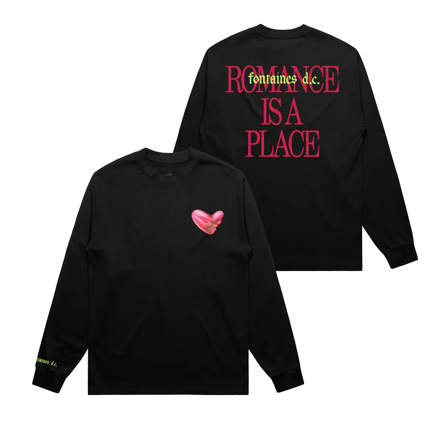 Fontaines D.C. Romance Is A Place maglia manica lunga nera