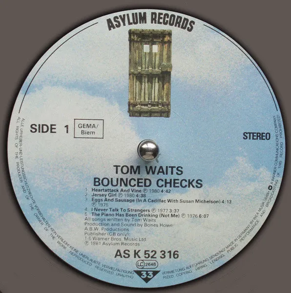 Tom Waits Bounced Checks vinile LP compilation