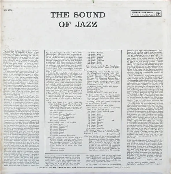 Various The Sound Of Jazz vinile LP mono ristampa 1973 VG+
