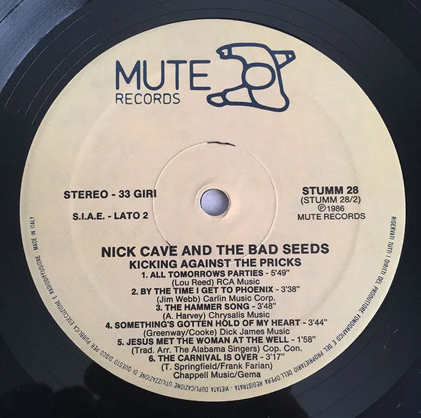 Nick Cave & The Bad Seeds Kicking Against The Pricks vinile LP 1986 Italy