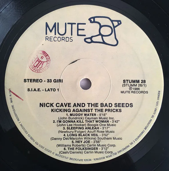 Nick Cave & The Bad Seeds Kicking Against The Pricks vinile LP 1986 Italy