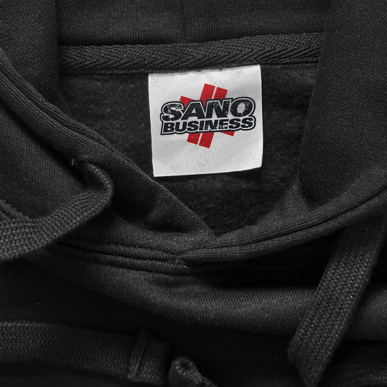 Sano Business Logo Hoody felpa nera cotone