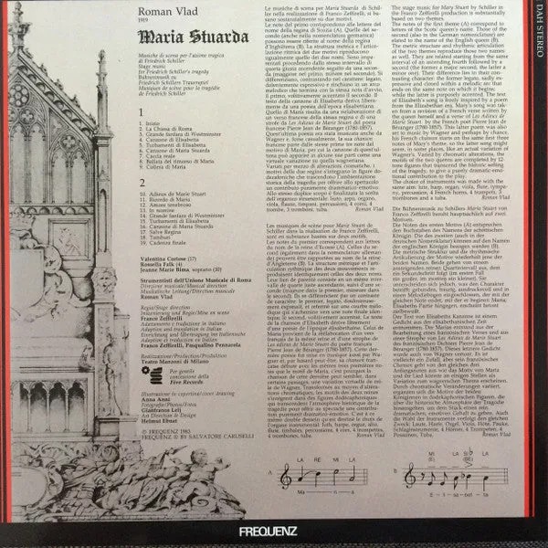 Roman Vlad Maria Stuarda LP apribile musiche di scena