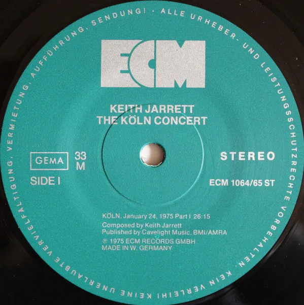 Keith Jarrett The Köln Concert vinile 2LP ECM VG+