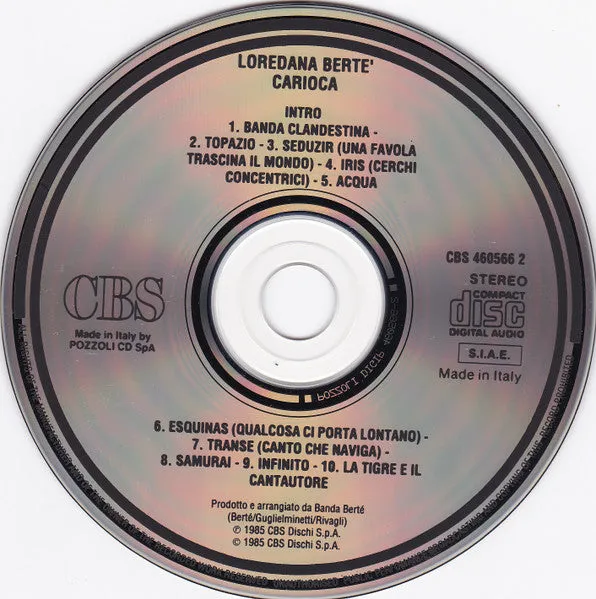 Loredana Bertè Carioca cd album ristampa brasiliana
