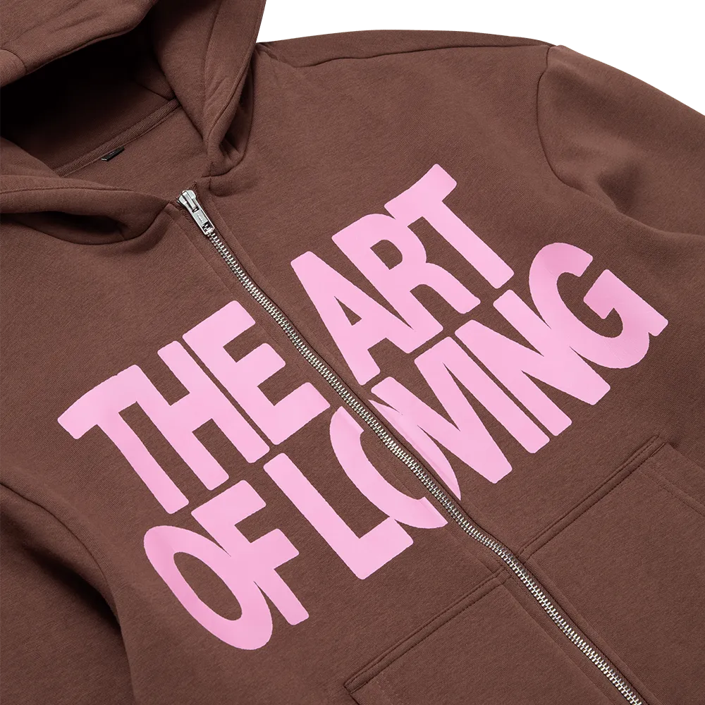 Olivia Dean The Art of Loving felpa zip cappuccio nera