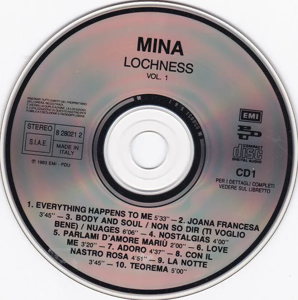 Mina Lochness Vol. 1/2 2xCD album vocal 1993