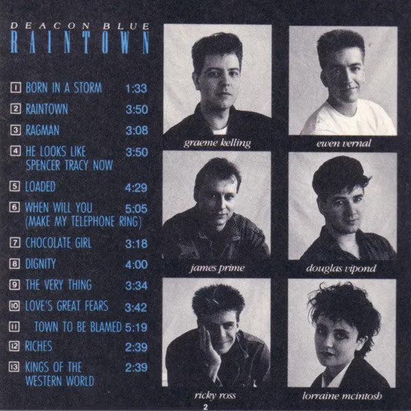 Deacon Blue Raintown CD album 1987 bonus
