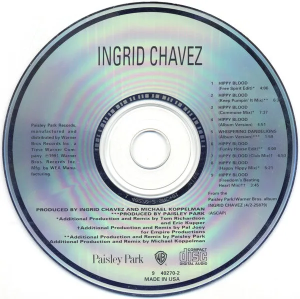 Ingrid Chavez Hippy Blood CD maxi house remix