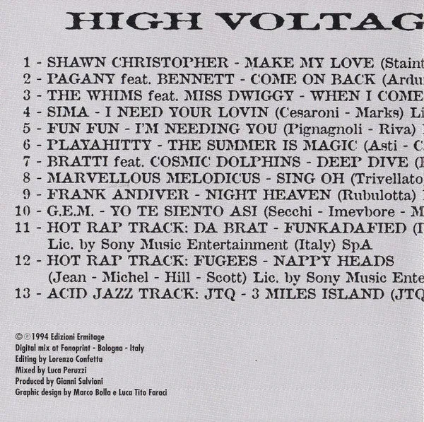 Various High Voltage Selection CD compilation euro house
