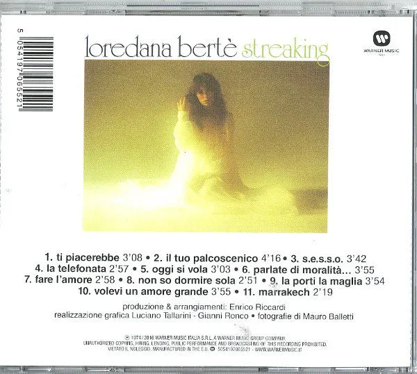 Loredana Bertè Streaking CD rimasterizzato usato VG+