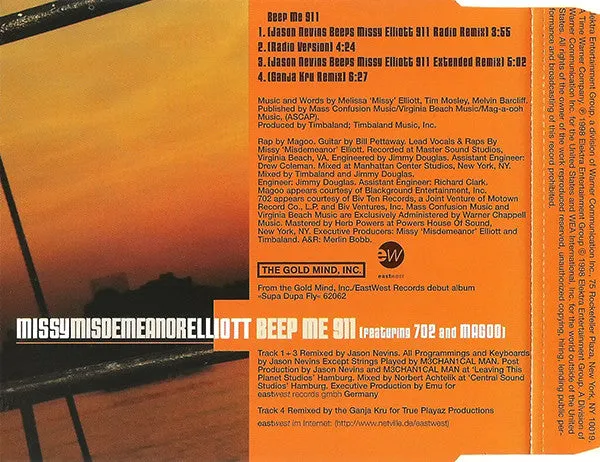 Missy Elliott Beep Me 911 CD maxi usato VG+ house