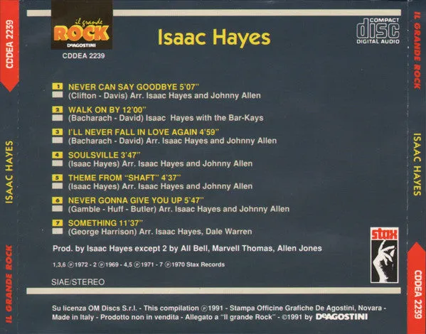 Isaac Hayes Isaac Hayes CD compilation soul funk 1991