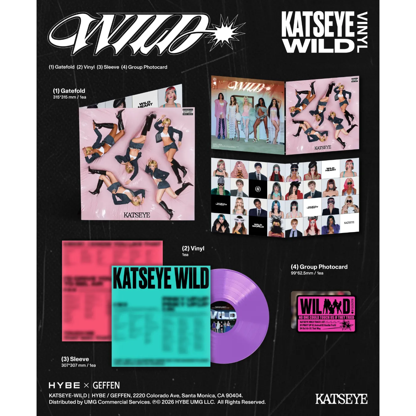 KATSEYE WILD vinile lavanda gatefold exclusive 5 brani