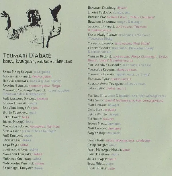 Toumani Diabate Boulevard De L'Independance CD album