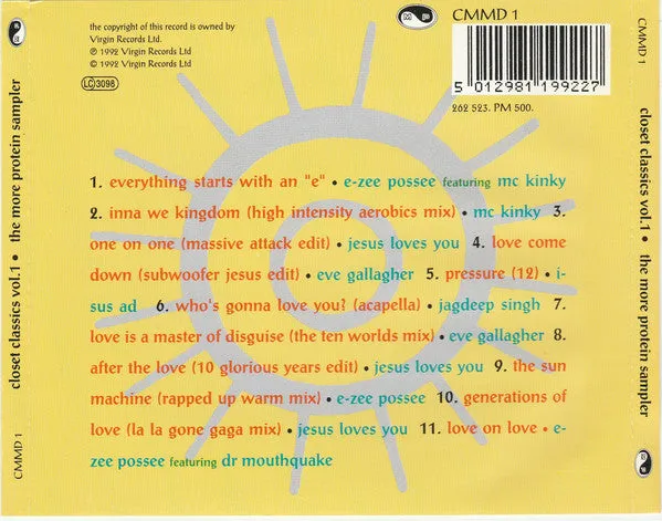 Various Closet Classics Volume 1 CD compilation house 1992