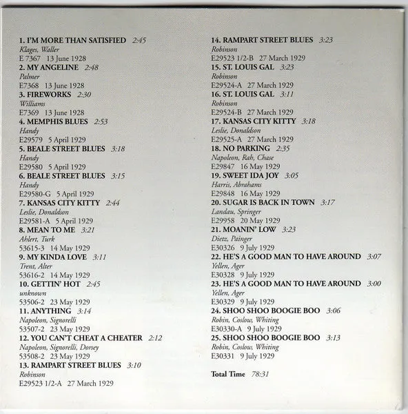 Original Memphis Five 1928-1929 CD compilation usato