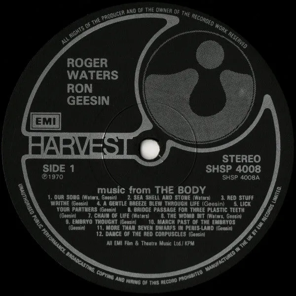 Ron Geesin Waters Music From The Body vinile LP ristampa NM