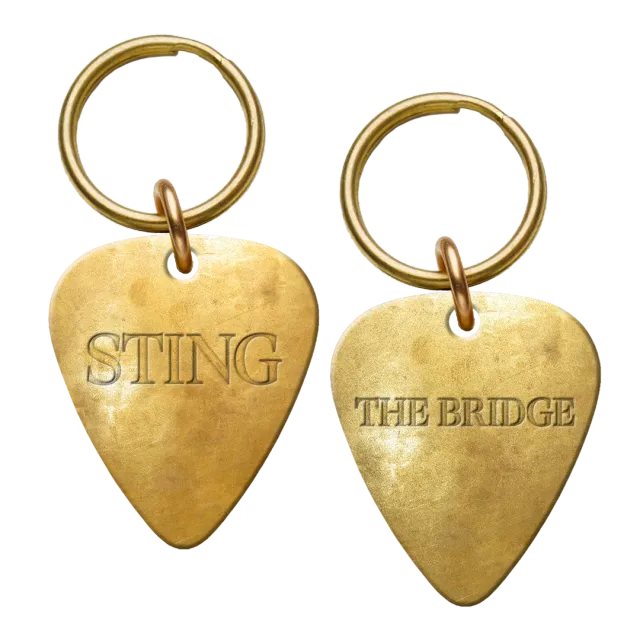 The Bridge portachiavi metallo ottone antico inciso