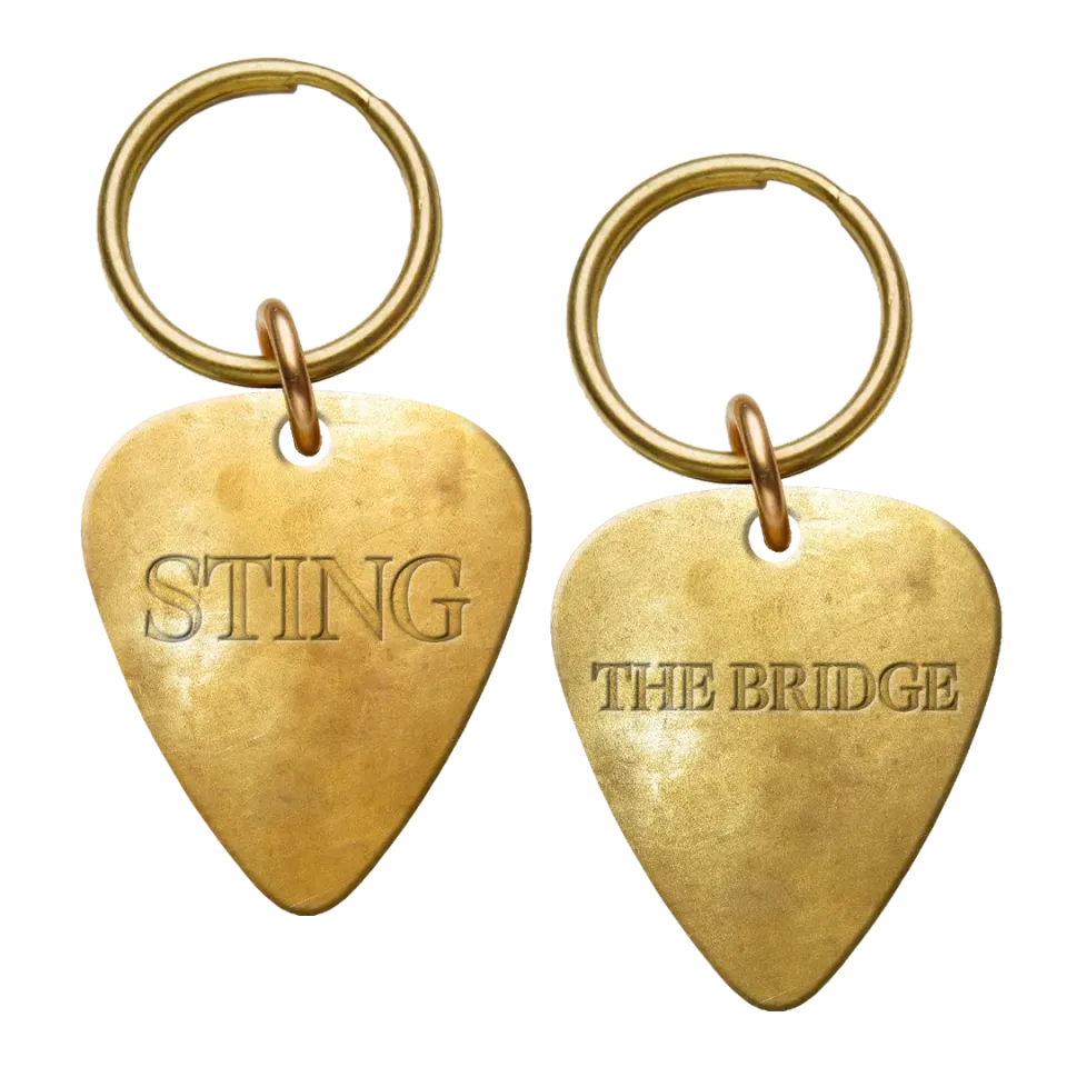 The Bridge portachiavi metallo ottone antico inciso