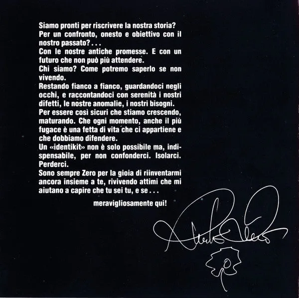 Renato Zero Identikit CD album live VG