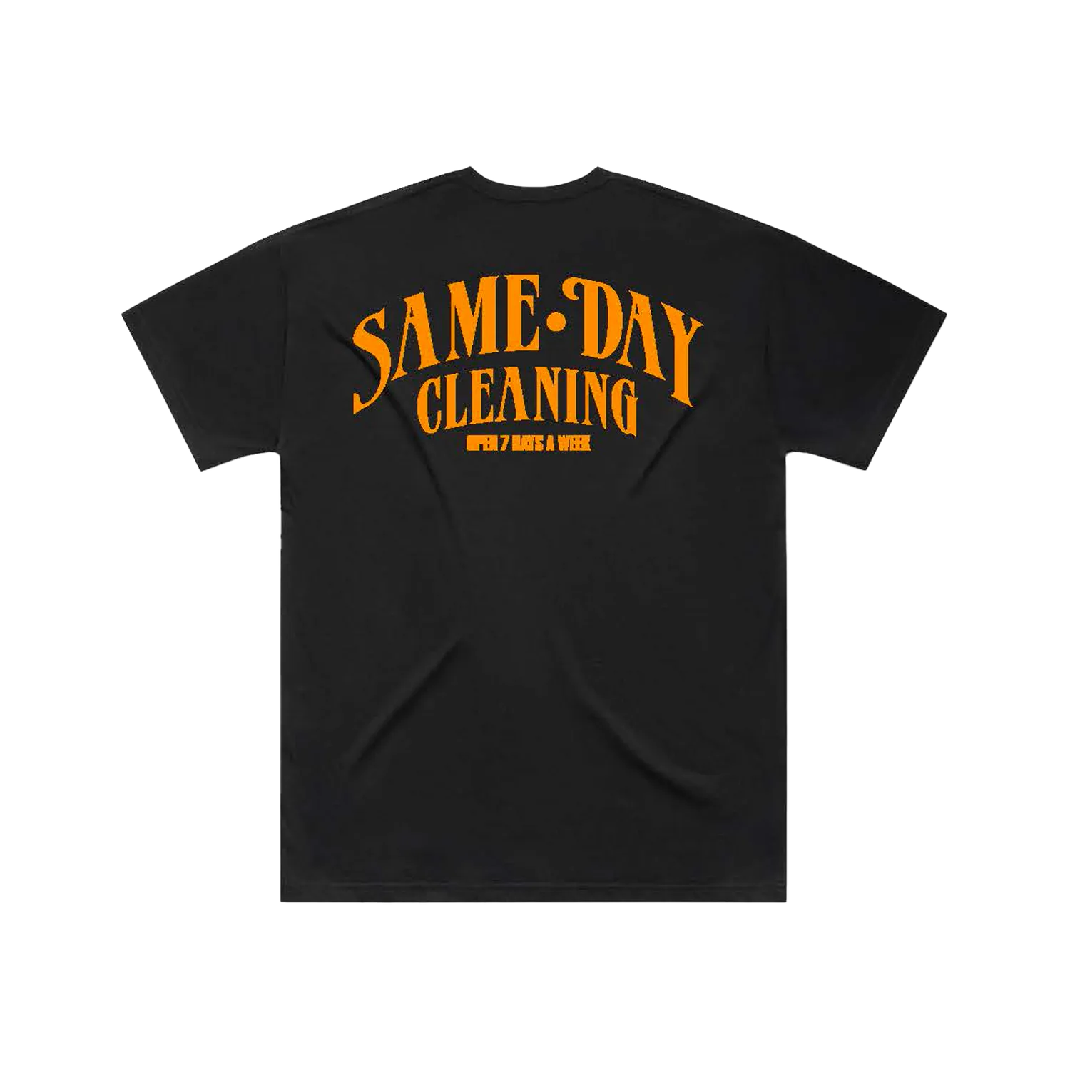 Sammy Virji T-shirt nera oversize cotone stampa arancione S-XL