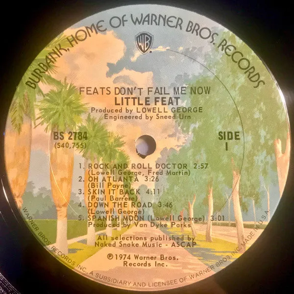 Little Feat Feats Don't Fail Me Now vinile LP US 1974