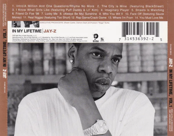 Jay-Z In My Lifetime Vol.1 CD album 1997