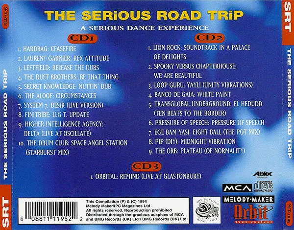 Various Serious Road Trip cofanetto 3 CD trance 1994