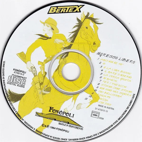 Loredana Bertè Ingresso Libero CD album live 1994 VG+