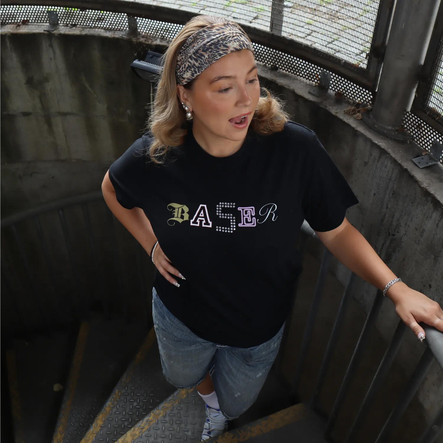 Polydor Baser t-shirt nera stampa frontale